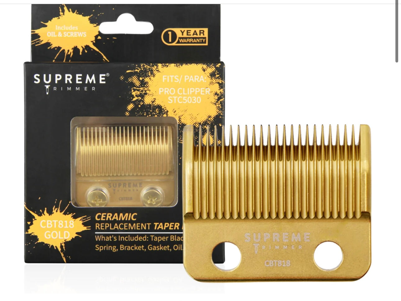 CERAMIC TAPER BLADE FOR PRO CLIPPER - Gold