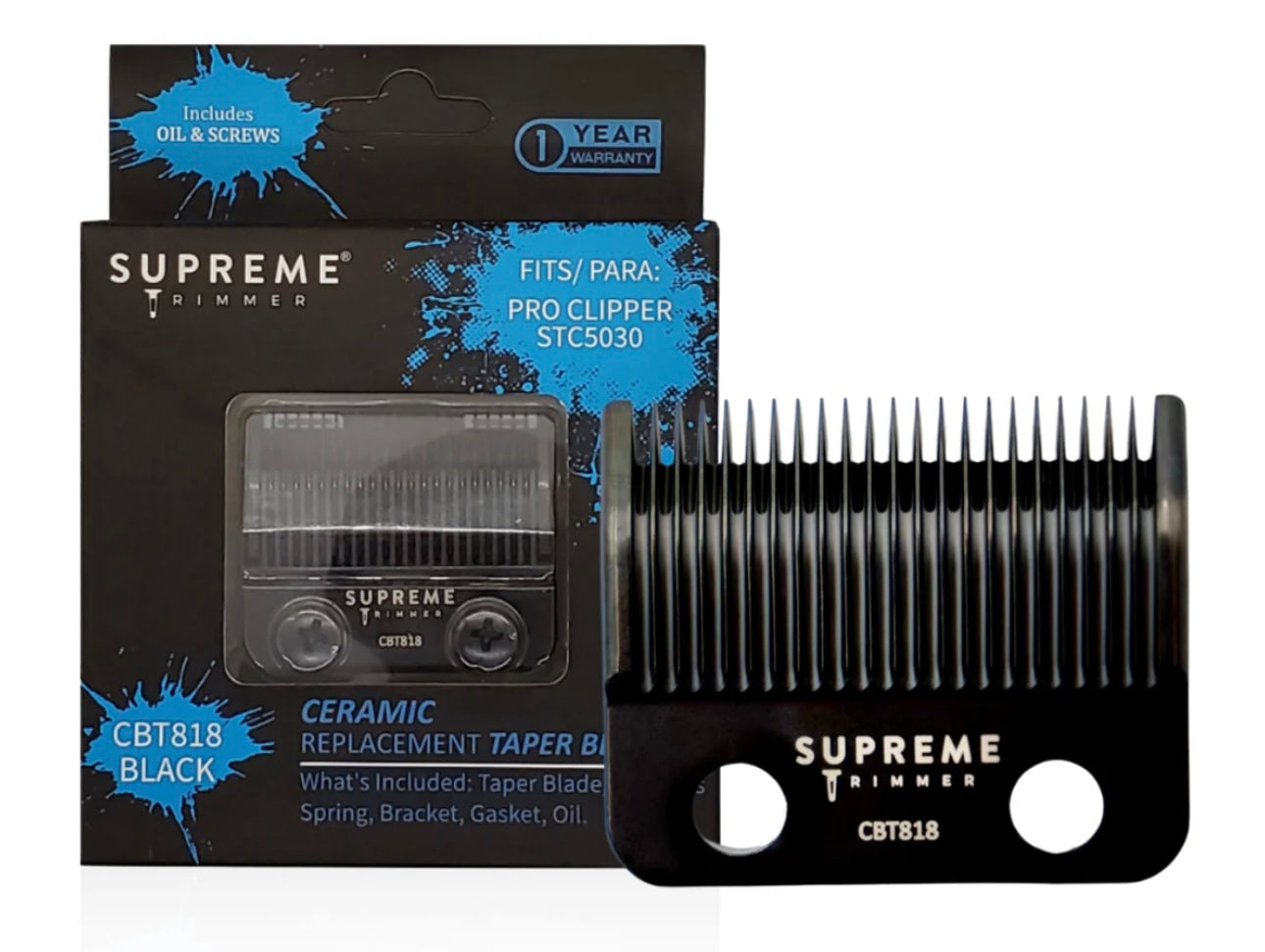 CERAMIC TAPER BLADE FOR PRO CLIPPER - Black