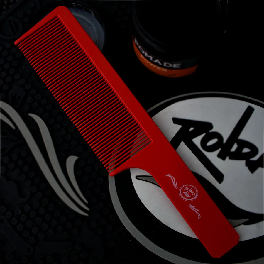 FLAT TOP HAIR STYLING COMB RED