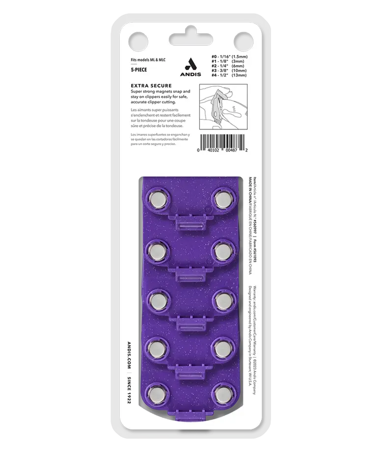 Andis Clipper Guards - MASTER® DUAL MAGNET SMALL 5-COMB SET