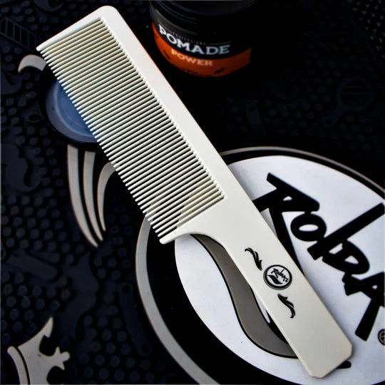 FLAT TOP HAIR STYLING COMB WHITE