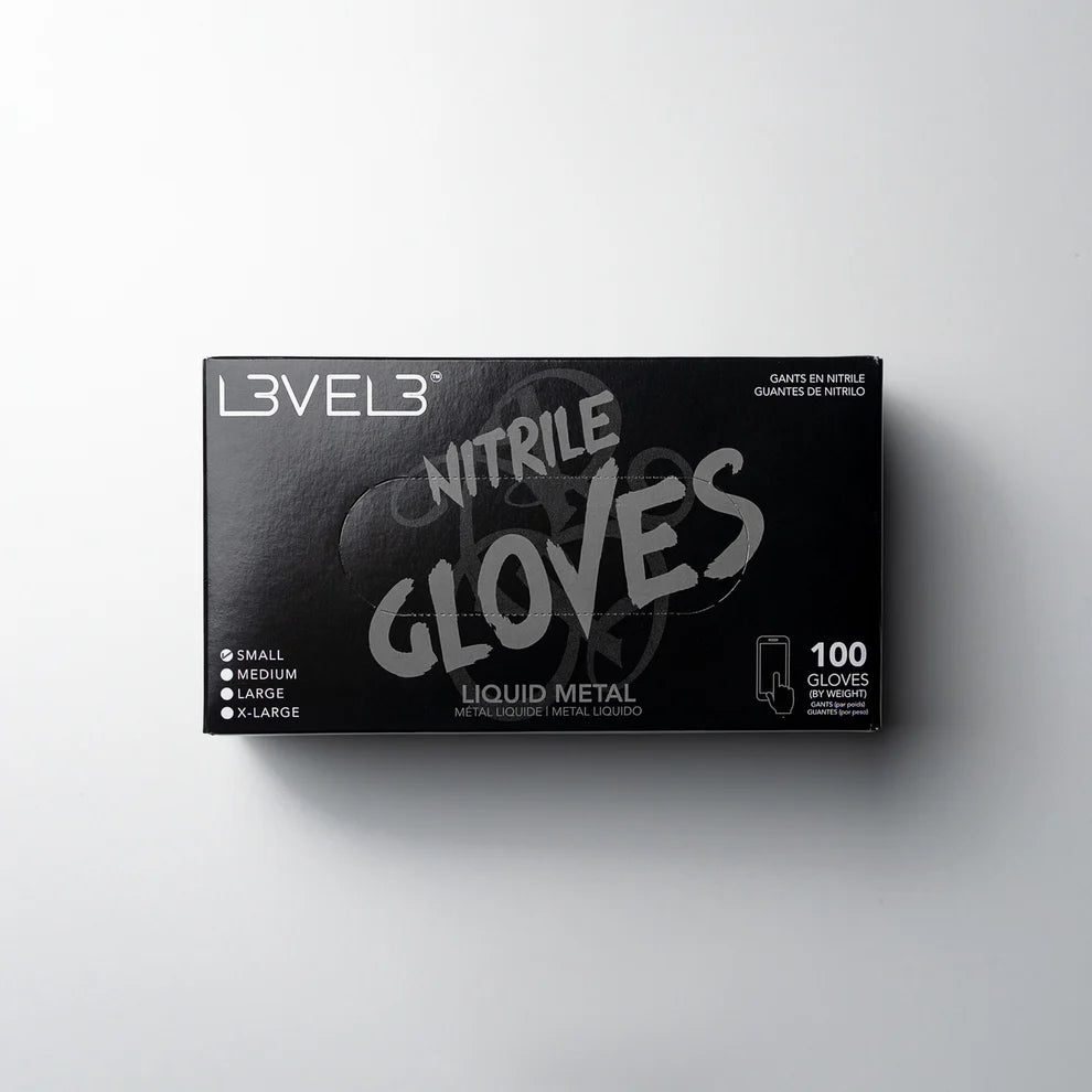 NITRILE GLOVES LIQUID METAL MEDIUM 100CT