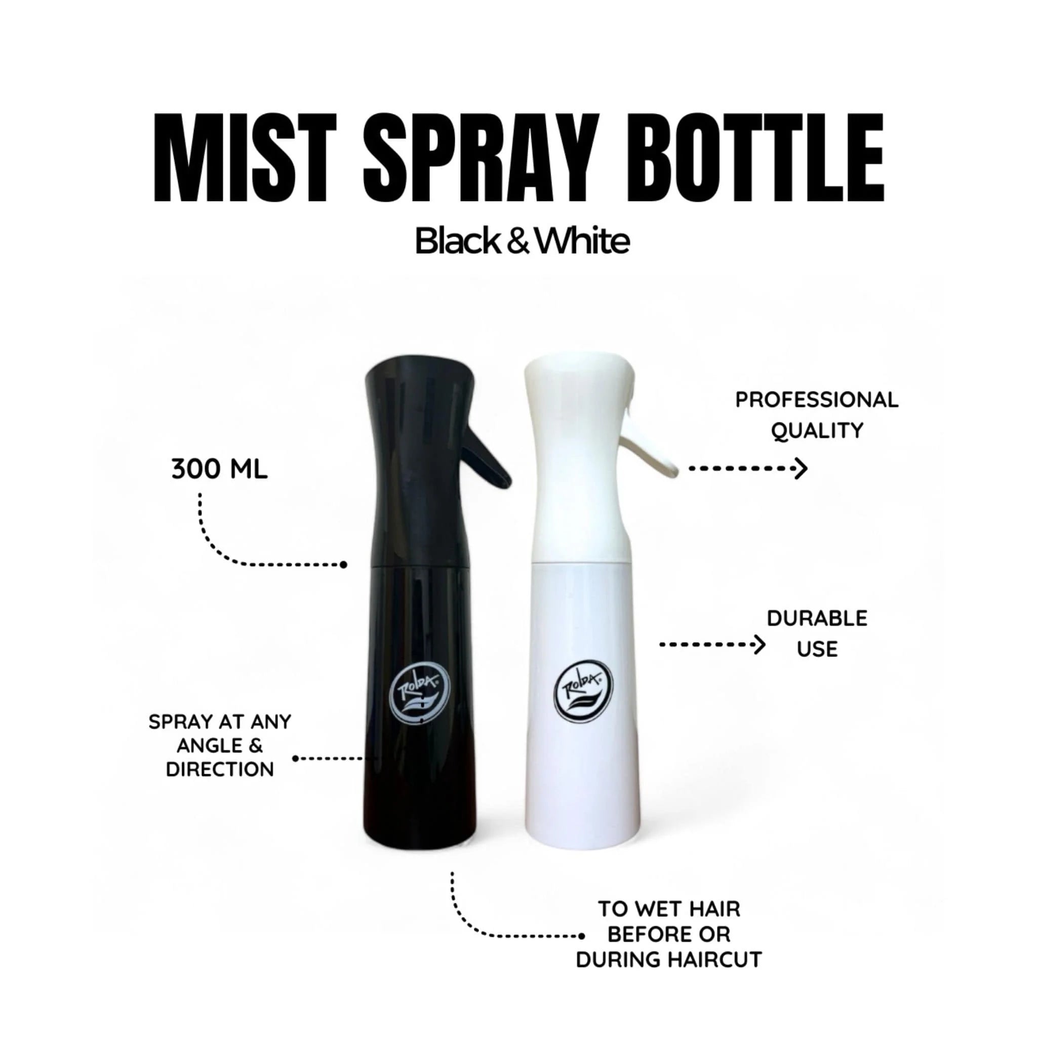 Barber Mist Spray Bottle - Black