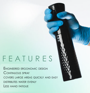 BEVELED SPRAY BOTTLE BLACK