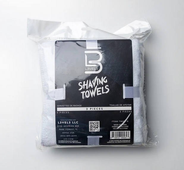 3PC WHITE FACIAL TOWELS