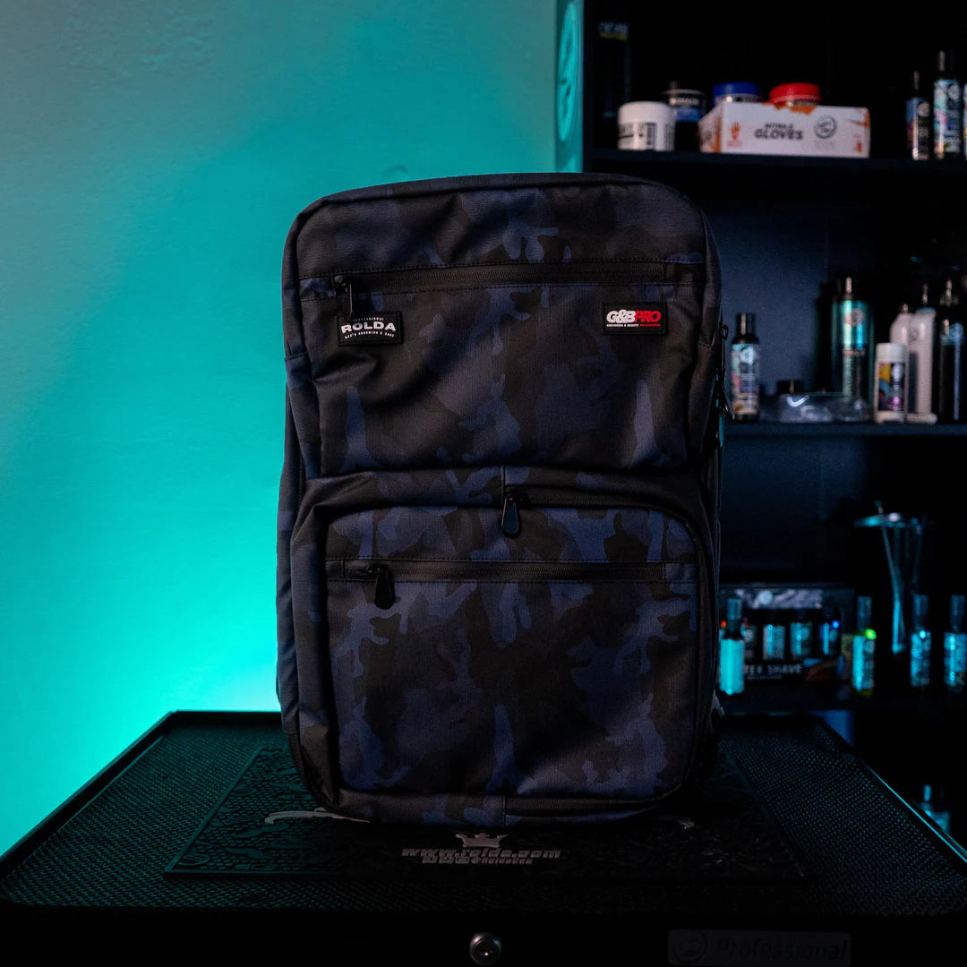 Rolda - G&B Pro Mobile Station Barber Backpack Rolda Collab | Barber Bag, Full Size, ShockProof, Impermeable